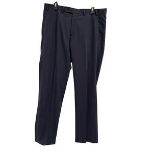 John Varvatos USA Mens 36R Navy Blue Black Micro Check Seersucker Dress Pants